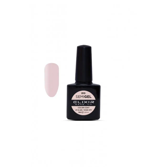 Elixir Make Up Semigel Color Coat Soak Off 810 Pink Pearle 8ml