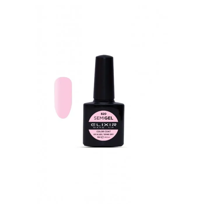 Elixir Make Up Semigel Color Coat Soak Off 820 Baby Pink 8ml