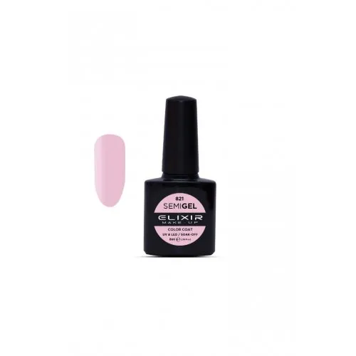 Elixir Make Up Semigel Color Coat Soak Off 821 Piggy Pink 8ml