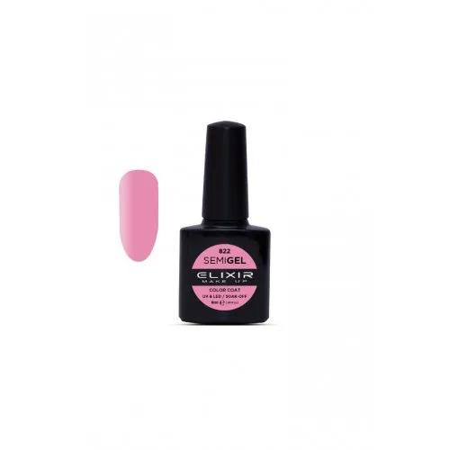 Elixir Make Up Semigel Color Coat Soak Off 822 China Pink 8ml