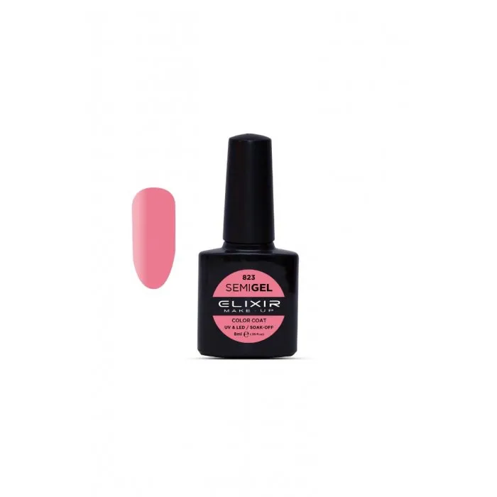 Elixir Make Up Semigel Color Coat Soak Off 823 Reddish Brown 8ml