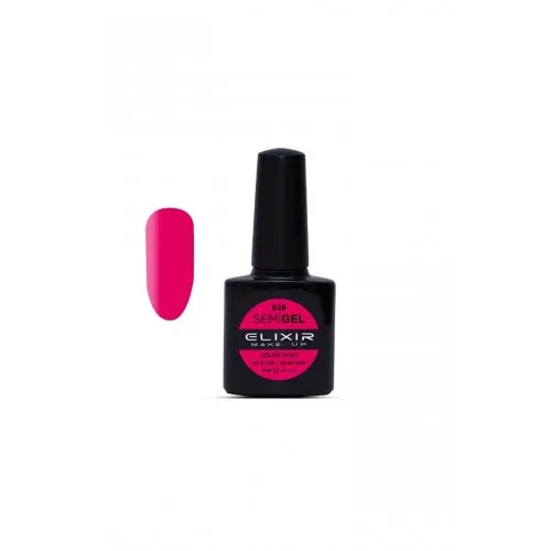 Elixir Make Up Semigel Color Coat Soak Off 828 Fashion Fuschia 8ml