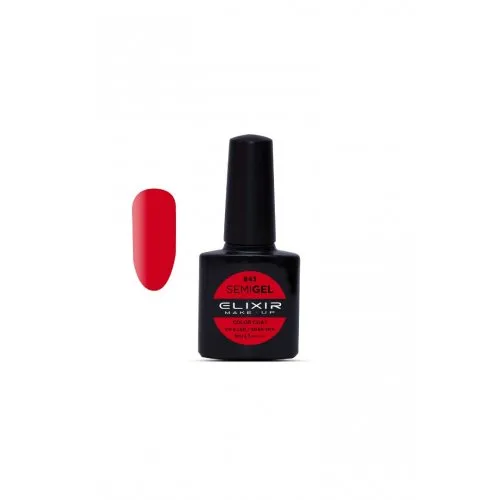 Elixir Make Up Semigel Color Coat Soak Off 843 Boston University Red 8ml