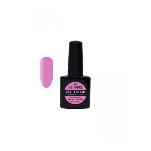 Elixir Make Up Semigel Color Coat Soak Off 847 Electric Lavender 8ml