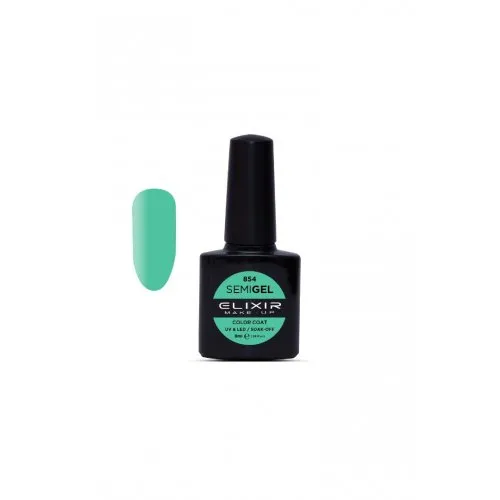 Elixir Make Up Semigel Color Coat Soak Off 854 Caribbean Green 8ml
