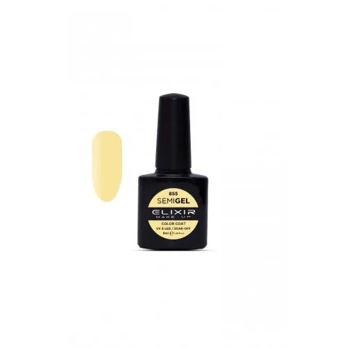 Elixir Make Up Semigel Color Coat Soak Off 855 Pastel Yellow 8ml