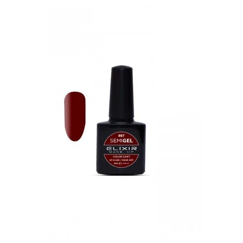 Elixir Make Up Semigel Color Coat Soak Off 887 Tyrian Purple 8ml