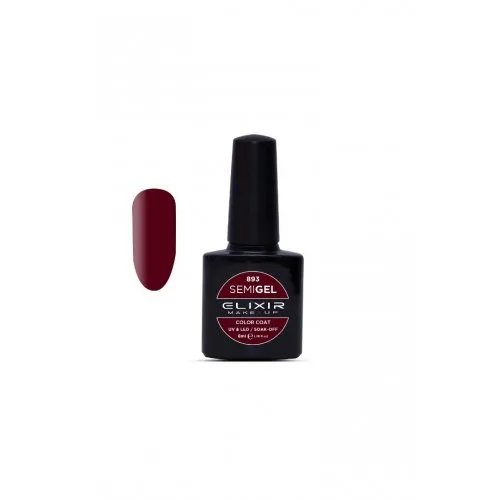 Elixir Make Up Semigel Color Coat Soak Off 893 Antique Ruby 8ml