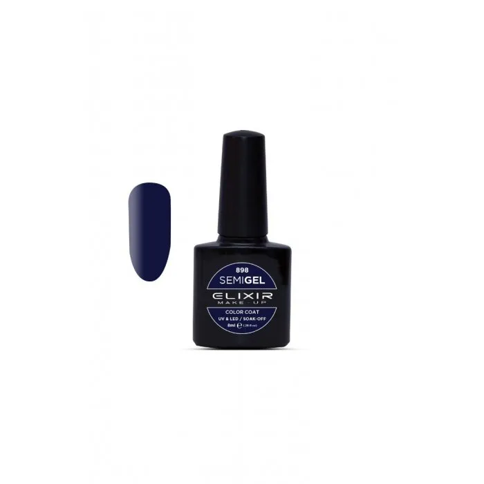 Elixir Make Up Semigel Color Coat Soak Off 898 Indigo 8ml