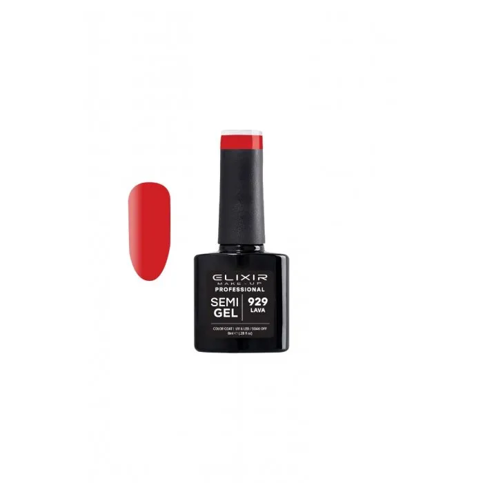 Elixir Make Up Semigel Color Coat Soak Off 929 Lava 8ml