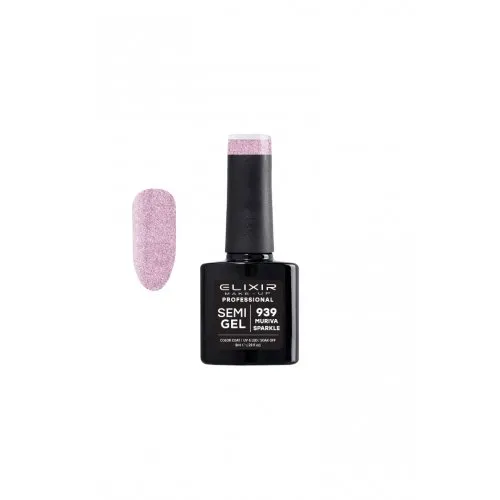 Elixir Make Up Semigel Color Coat Soak Off 939 Muriva Sparkel 8ml