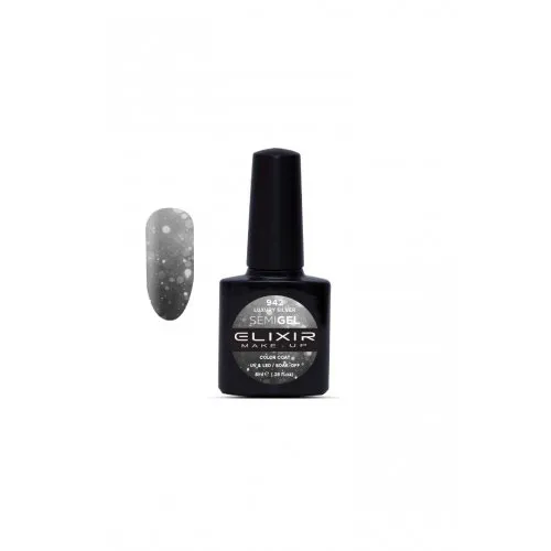Elixir Make Up Semigel Color Coat Soak Off 942 Luxury Silver 8ml