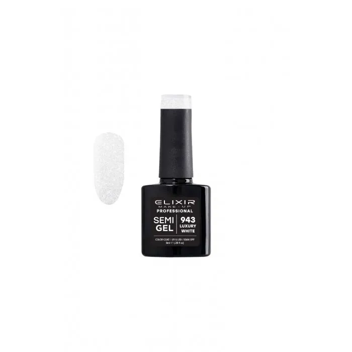 Elixir Make Up Semigel Color Coat Soak Off 943 Luxury White 8ml