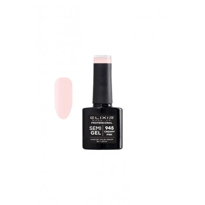 Elixir Make Up Semigel Color Coat Soak Off 945 Creamy Pink 8ml