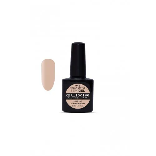 Elixir Make Up Semigel Color Coat Soak Off 946 Cream Coffee 8ml
