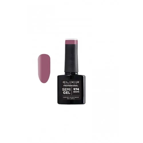 Elixir Make Up Semigel Color Coat Soak Off 974 Grape 8ml
