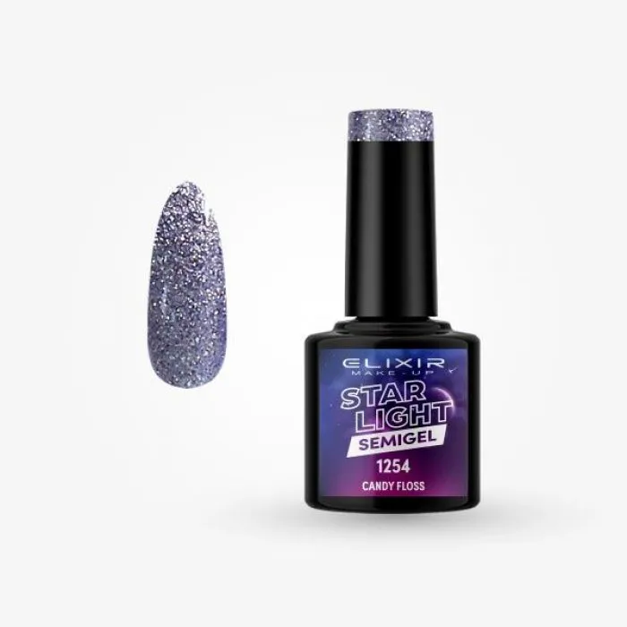 Elixir Star Light Diamond Semigel 8ml 1254 - Candy Floss