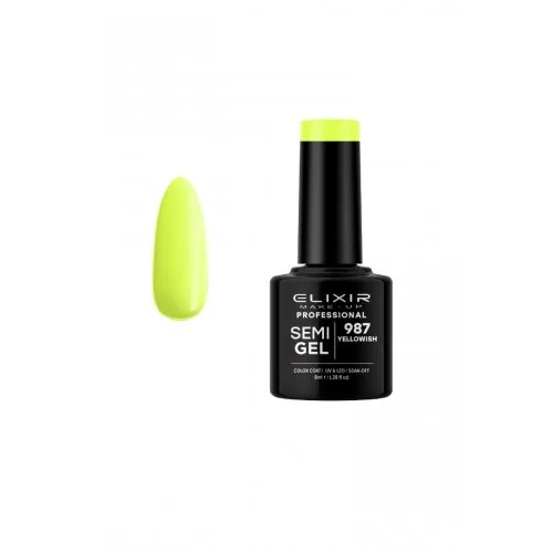 Elixir Make Up Semigel Color Coat Soak Off 987 Yellowish 8ml