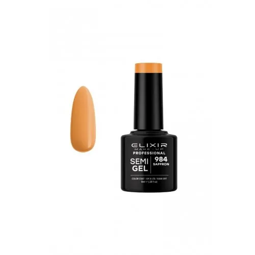 Elixir Make Up Semigel Color Coat Soak Off 984 Suffron 8ml