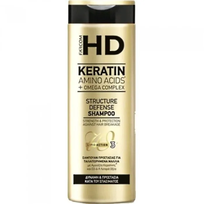 Farcom HD Keratin  Σαμπουάν Structure Defense για Ταλαιπωρημένα Μαλλιά 400ml