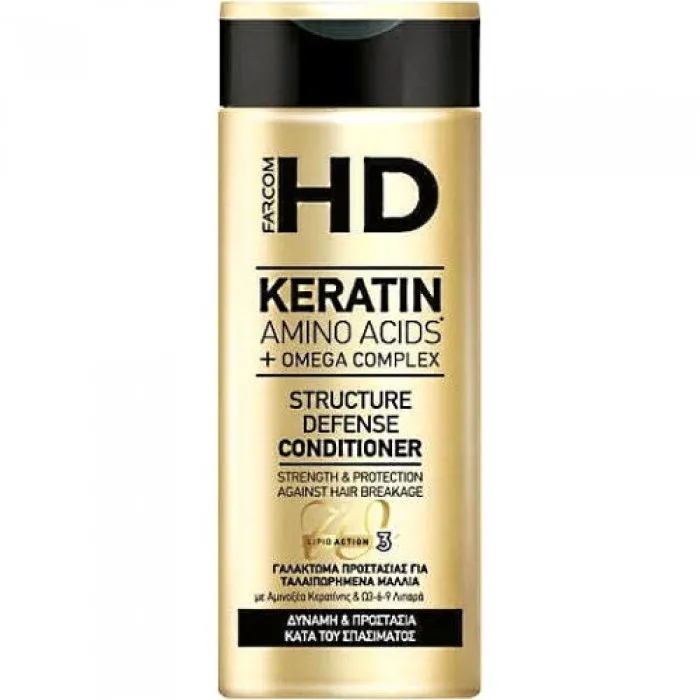 Farcom HD Κeratin  Μαλακτική Κρέμα Structure Defense για Ταλαιπωρημένα Μαλλιά 330ml