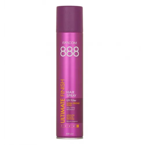 Farcom Hairspray Styling 888 Extra Strong Hold 400ml