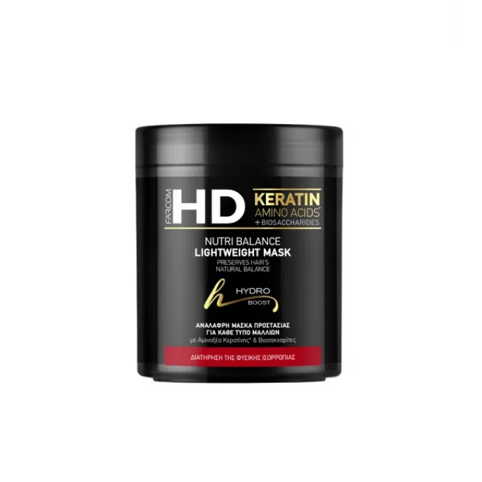 Farcom HD Keratin Nutri Balance Ανάλαφρη Μάσκα Προστασίας για Όλους τους Τύπους Μαλλιών 1000ml