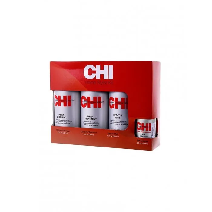 Chi Stylist Kit - Infra Shampoo 355ml & Infra Treatment 355ml & Keratin Mist 355ml & Silk Infusion 59ml