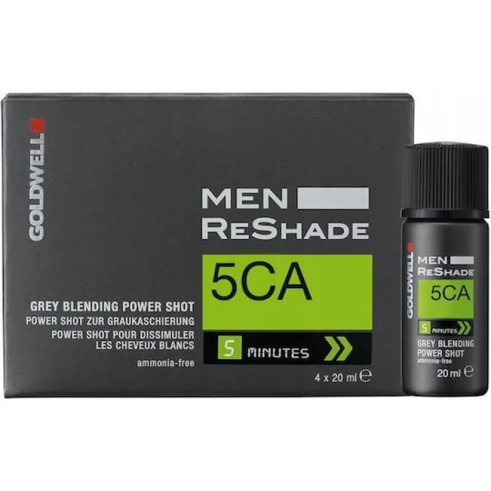 Goldwell Men Reshade Power Shot 5CA Light Brown 4x20ml Προσωρινή Βαφή Μαλλιών Χωρίς Αμμωνία