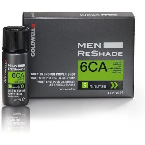 Goldwell Men Reshade Power Shot 6CA Dark Blond 4x20ml Προσωρινή Βαφή Μαλλιών Χωρίς Αμμωνία 