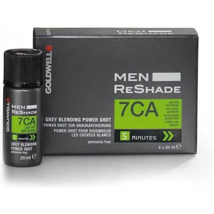 Goldwell Men Reshade Power Shot 7CA Blond 4x20ml Προσωρινή Βαφή Μαλλιών Χωρίς Αμμωνία