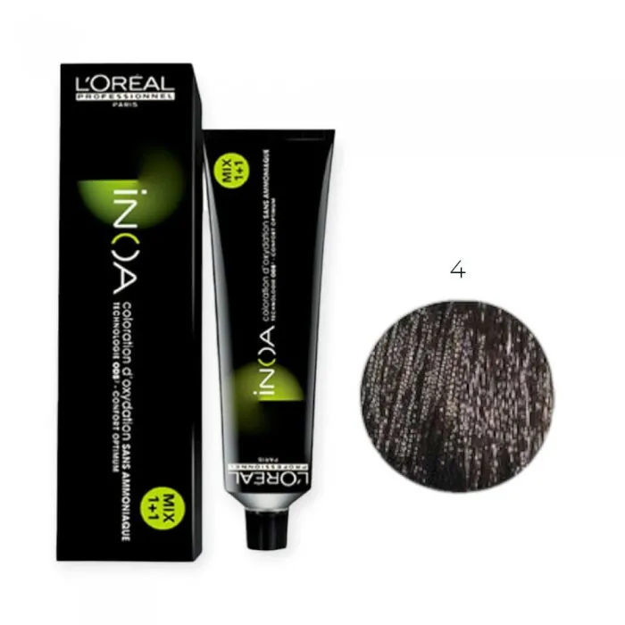 Βαφή Μαλλιών L΄Oreal Inoa 4 Καστανό - 60ml