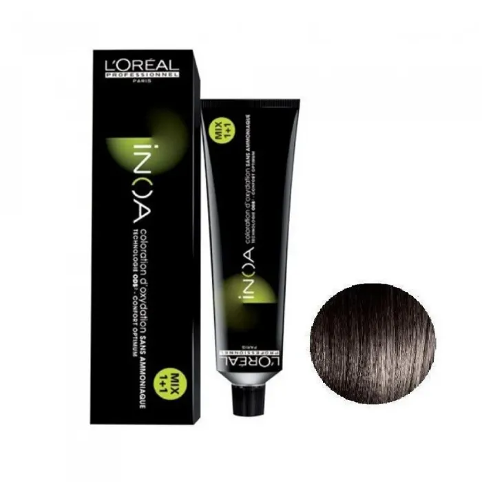 Βαφή Μαλλιών L'΄Oreal Inoa 5.18 Ανοιχτό Καστανό Σαντρέ Μόκα - 60ml