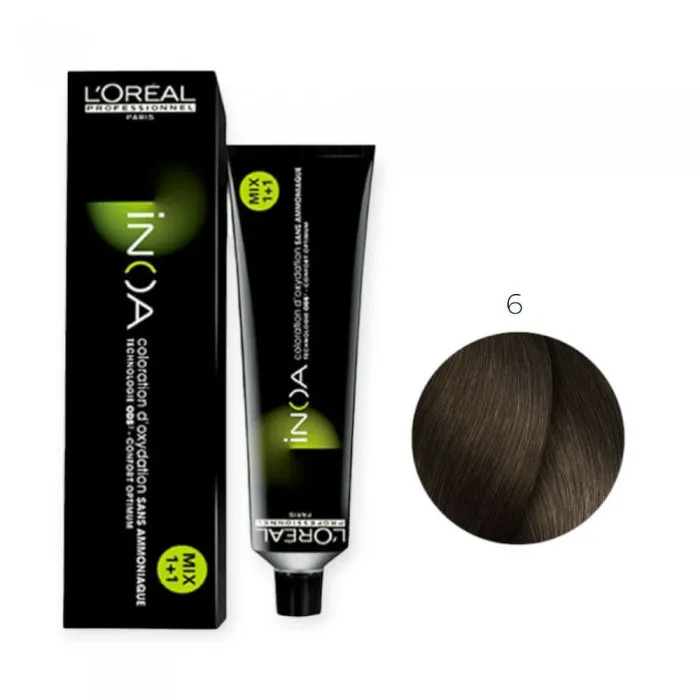 Βαφή Μαλλιών L΄Oreal Inoa 6 Ξανθό Σκούρο - 60gr