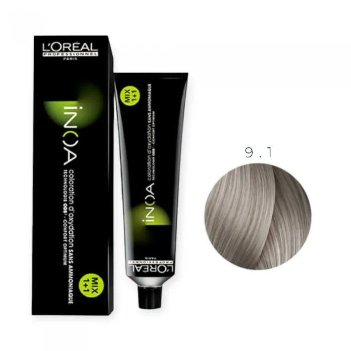 Βαφή Μαλλιών L΄Oreal Inoa 9.1 Ξανθό Πολύ Ανοιχτό Σαντρέ - 60ml