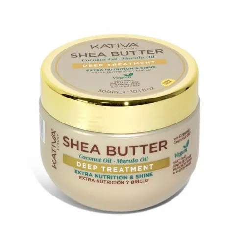 Kativa Shea Butter Coconut Marula Oil Deep Treatment 300ml – Mασκά Aναδόμησης - Θρέψης Για Όλους Τους Τύπους Μαλλιών