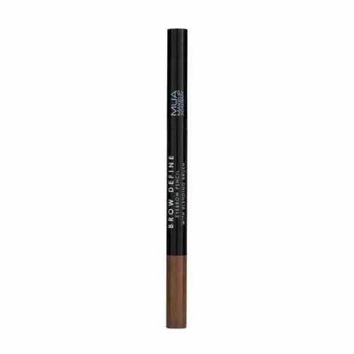 MUA Brow Define Eyebrow Pencil With Blending Brush Mid Brown 1.5gr