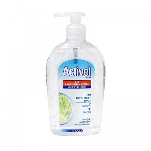 Activel Gel Αντισηπτικό Καθαρισμού Χεριών Διάφανο Farcom 500ml