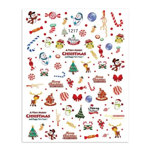 Αυτοκόλλητα Νυχιών Χριστουγεννιάτικα Nail Art Sticker no 1217