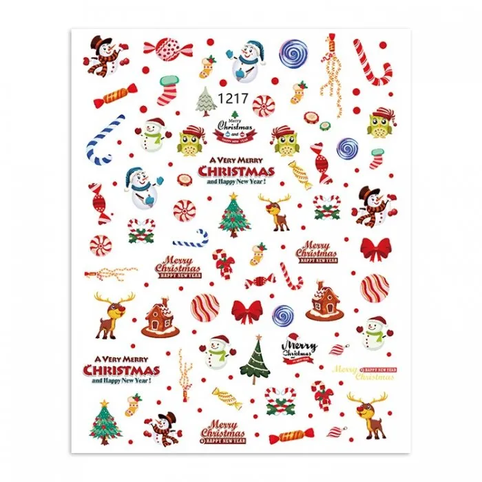 Αυτοκόλλητα Νυχιών Χριστουγεννιάτικα Nail Art Sticker no 1217
