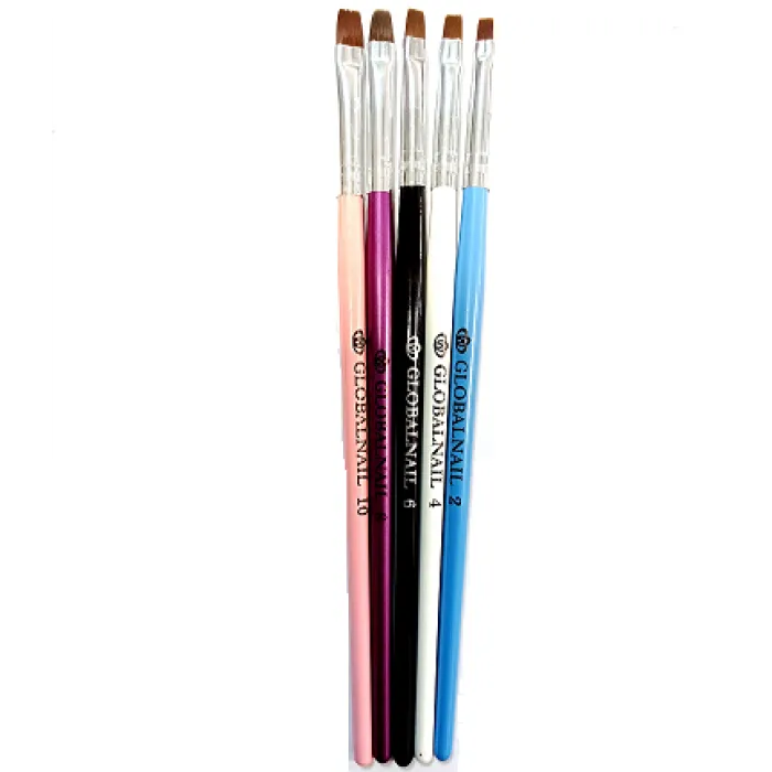 Πινέλα Νυχιών για Gel-Acrygel Σετ 5 τεμαχίων Μεγέθη 2-4-6-8-10