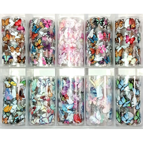 Foil Nail Art σε Κασετίνα 10 τεμαχίων no6