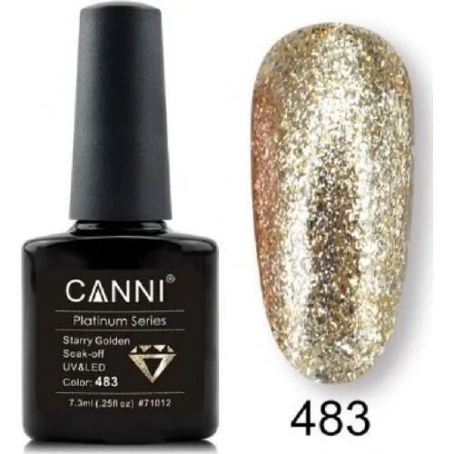 Canni Platinum Gel Polish 483 Starry Golden 7.3ml