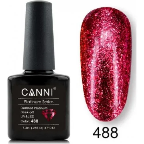 Canni Platinum Gel Polish 488 Darkred Platinum 7.3ml