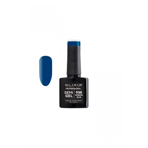 Elixir Make Up Semigel Color Coat Soak Off 935 Aegean Blue 8ml