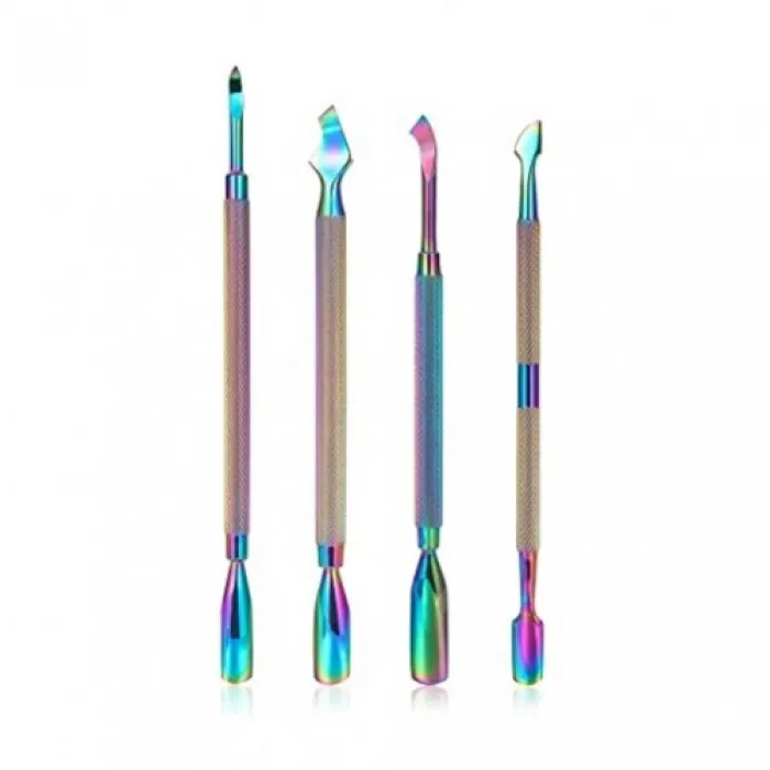 Σετ εργαλείων νυχιών Chameleon Rainbow Stainless Steel Nail 4τμχ
