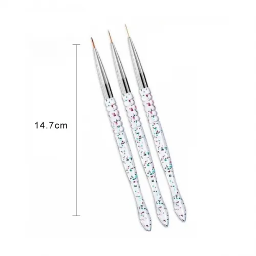 Πινέλα Nail Art Σετ 3 τεμαχίων Crystal