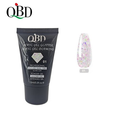 QBD Acryl Glitter Gel Diamond 15ml 01
