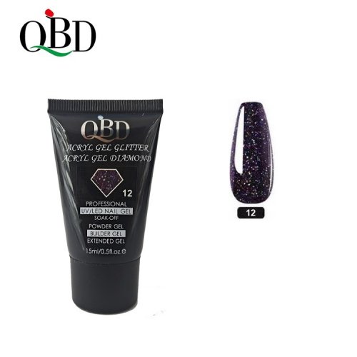 QBD Acryl Glitter Gel Diamond 15ml 12
