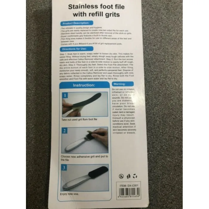 Ράσπα Ανοξείδωτη με Αυτοκόλλητα Ανταλλακτικά 25 εκ.